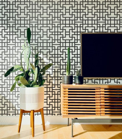 Modern Geometric Maze Wallpaper - STYLE 2